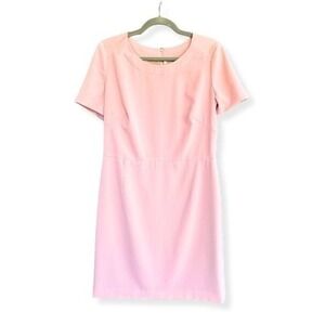 Piol Pink Sheath Dress Size M‎ CUSTOM Short Sleeve Stretch Modest Workwear NYC
